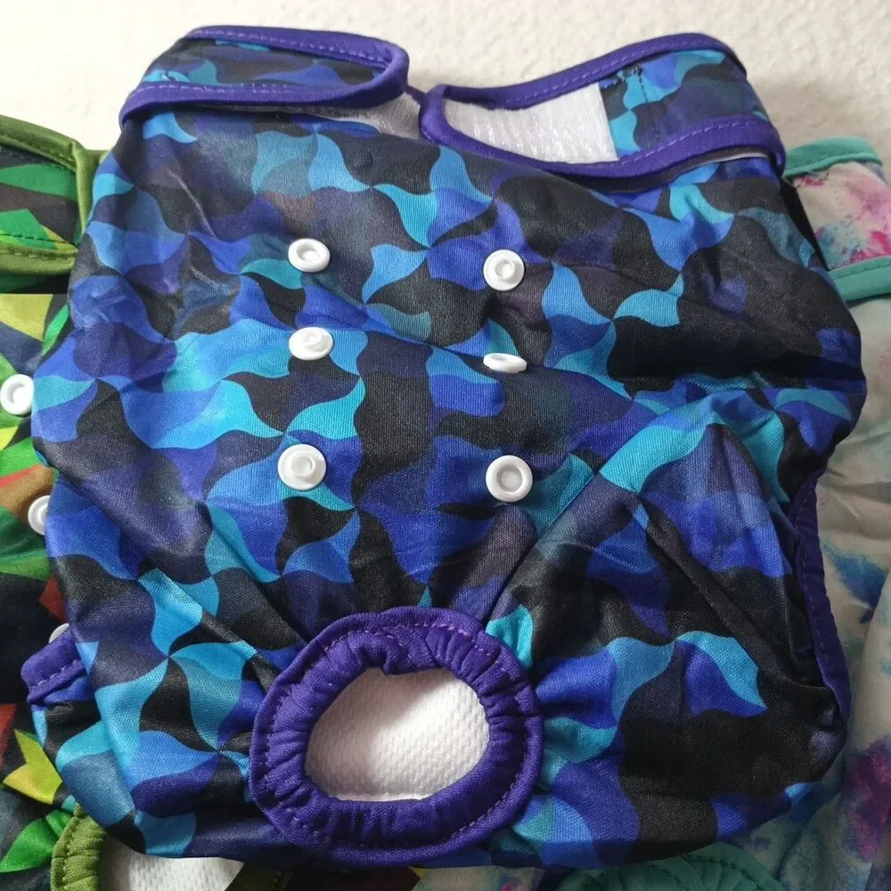Female Dog Diapers Washable Reusable Lot 5 Adjustable Pet Diaper Wraps Large